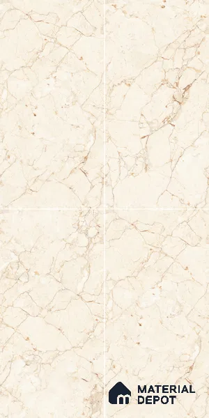 Marble Wall & Floor Tile TL 05138 Marblis Desert Pearl 4 ft x 2 ft Vitrified Endless Glossy Finish - 9 mm (Random 3) | Suitable for Living Room, Bedroom & Bathroom