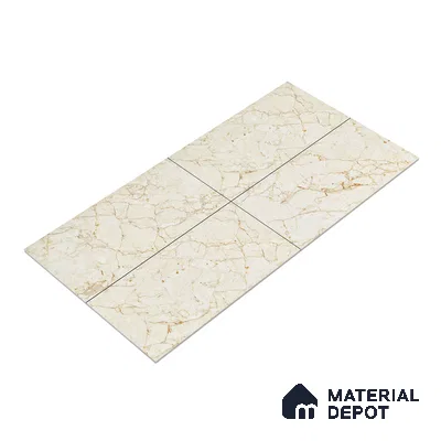Marble Wall & Floor Tile TL 05138 Marblis Desert Pearl 4 ft x 2 ft Vitrified Endless Glossy Finish - 9 mm (Random 3) | Suitable for Living Room, Bedroom & Bathroom
