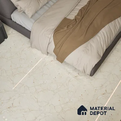 Marble Wall & Floor Tile TL 05138 Marblis Desert Pearl 4 ft x 2 ft Vitrified Endless Glossy Finish - 9 mm (Random 3) | Suitable for Living Room, Bedroom & Bathroom