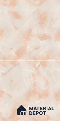 Marble Wall & Floor Tile TL 05112 B Marblis Blush Onyx 4 ft x 2 ft Vitrified Endless Glossy Finish - 9 mm (Random 4) | Suitable for Living Room, Bedroom & Bathroom