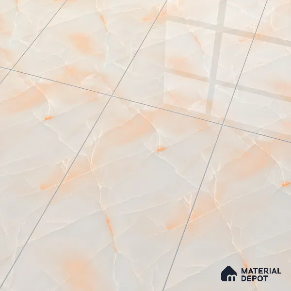 Marble Wall & Floor Tile TL 05112 B Marblis Blush Onyx 4 ft x 2 ft Vitrified Endless Glossy Finish - 9 mm (Random 4) | Suitable for Living Room, Bedroom & Bathroom