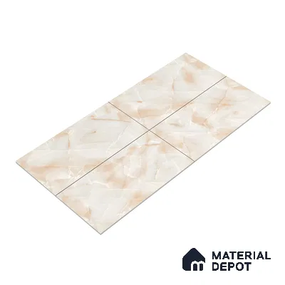 Marble Wall & Floor Tile TL 05112 B Marblis Blush Onyx 4 ft x 2 ft Vitrified Endless Glossy Finish - 9 mm (Random 4) | Suitable for Living Room, Bedroom & Bathroom