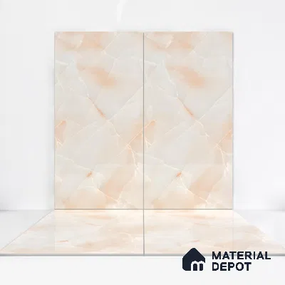 Marble Wall & Floor Tile TL 05112 B Marblis Blush Onyx 4 ft x 2 ft Vitrified Endless Glossy Finish - 9 mm (Random 4) | Suitable for Living Room, Bedroom & Bathroom