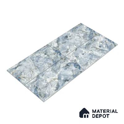 Marble Wall & Floor Tile TL 05112 C Marblis Ocean Onyx 4 ft x 2 ft Vitrified Endless Glossy Finish - 9 mm (Random 4) | Suitable for Living Room, Bedroom & Bathroom