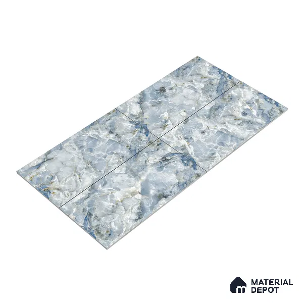 Marble Wall & Floor Tile TL 05112 C Marblis Ocean Onyx 4 ft x 2 ft Vitrified Endless Glossy Finish - 9 mm (Random 4) | Suitable for Living Room, Bedroom & Bathroom