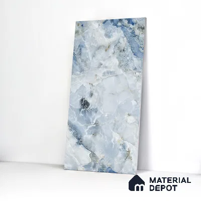 Marble Wall & Floor Tile TL 05112 C Marblis Ocean Onyx 4 ft x 2 ft Vitrified Endless Glossy Finish - 9 mm (Random 4) | Suitable for Living Room, Bedroom & Bathroom
