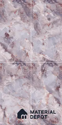 Marble Wall & Floor Tile TL 05112 D Marblis Amethyst Onyx 4 ft x 2 ft Vitrified Endless Glossy Finish - 9 mm (Random 4) | Suitable for Living Room, Bedroom & Bathroom