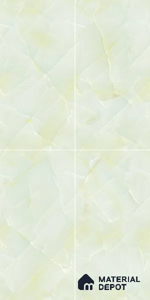 Marble Wall & Floor Tile TL 05112 Marblis Emerald Onyx 4 ft x 2 ft Vitrified Endless Glossy Finish - 9 mm (Random 4) | Suitable for Living Room, Bedroom & Bathroom