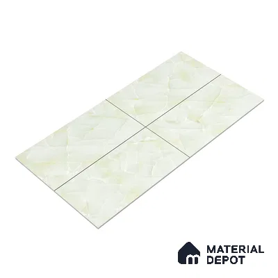 Marble Wall & Floor Tile TL 05112 Marblis Emerald Onyx 4 ft x 2 ft Vitrified Endless Glossy Finish - 9 mm (Random 4) | Suitable for Living Room, Bedroom & Bathroom