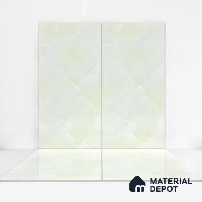 Marble Wall & Floor Tile TL 05112 Marblis Emerald Onyx 4 ft x 2 ft Vitrified Endless Glossy Finish - 9 mm (Random 4) | Suitable for Living Room, Bedroom & Bathroom