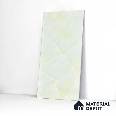 Marble Wall & Floor Tile TL 05112 Marblis Emerald Onyx 4 ft x 2 ft Vitrified Endless Glossy Finish - 9 mm (Random 4) | Suitable for Living Room, Bedroom & Bathroom