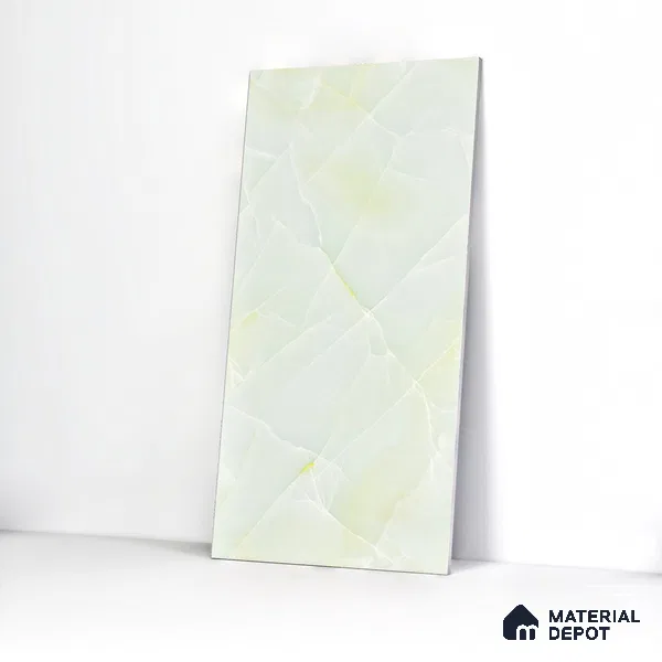 Marble Wall & Floor Tile TL 05112 Marblis Emerald Onyx 4 ft x 2 ft Vitrified Endless Glossy Finish - 9 mm (Random 4) | Suitable for Living Room, Bedroom & Bathroom