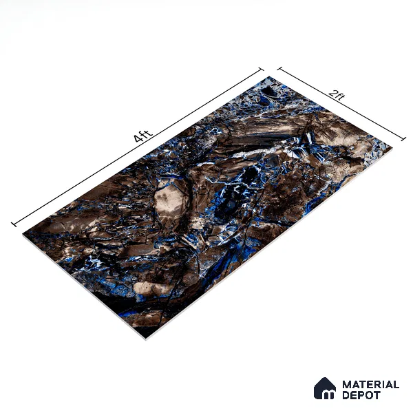 Marble Wall & Floor Tile TL 05149 Marblis Fez Fantasy 4 ft x 2 ft Vitrified High Gloss Finish - 9 mm (Random 4) | Suitable for Living Room, Bedroom & Bathroom