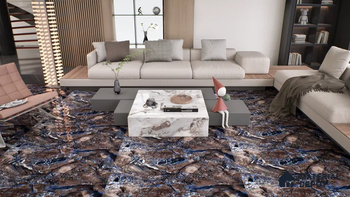 Marble Wall & Floor Tile TL 05149 Marblis Fez Fantasy 4 ft x 2 ft Vitrified  High Gloss Finish - 9 mm (Random 4) | Suitable for Living Room, Bedroom & Bathroom