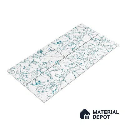 Marble Wall & Floor Tile TL 05155 Marblis Glacial Grace 4 ft x 2 ft Vitrified Endless Glossy Finish - 9 mm (Random 3) | Suitable for Living Room, Bedroom & Bathroom