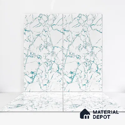 Marble Wall & Floor Tile TL 05155 Marblis Glacial Grace 4 ft x 2 ft Vitrified Endless Glossy Finish - 9 mm (Random 3) | Suitable for Living Room, Bedroom & Bathroom