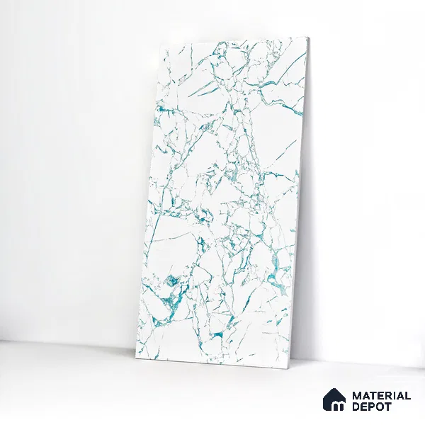 Marble Wall & Floor Tile TL 05155 Marblis Glacial Grace 4 ft x 2 ft Vitrified Endless Glossy Finish - 9 mm (Random 3) | Suitable for Living Room, Bedroom & Bathroom