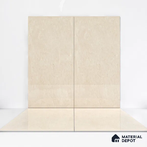 Marble Wall & Floor Tile TL 05144 Marblis Golden Dune 4 ft x 2 ft Vitrified Glossy Finish - 9 mm (Random 4) | Suitable for Living Room, Bedroom & Bathroom