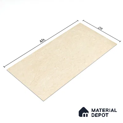 Marble Wall & Floor Tile TL 05144 Marblis Golden Dune 4 ft x 2 ft Vitrified  Glossy Finish - 9 mm (Random 4) | Suitable for Living Room, Bedroom & Bathroom