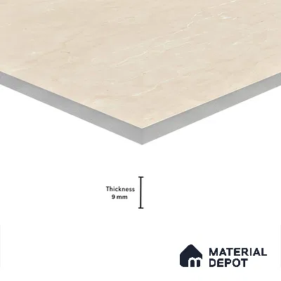 Marble Wall & Floor Tile TL 05144 Marblis Golden Dune 4 ft x 2 ft Vitrified  Glossy Finish - 9 mm (Random 4) | Suitable for Living Room, Bedroom & Bathroom