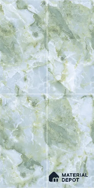 Marble Wall & Floor Tile TL 05147 Marblis Jade Cascade 4 ft x 2 ft Vitrified Endless Glossy Finish - 9 mm (Random 4) | Suitable for Living Room, Bedroom & Bathroom