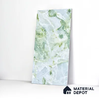 Marble Wall & Floor Tile TL 05147 Marblis Jade Cascade 4 ft x 2 ft Vitrified Endless Glossy Finish - 9 mm (Random 4) | Suitable for Living Room, Bedroom & Bathroom