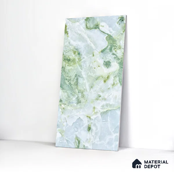 Marble Wall & Floor Tile TL 05147 Marblis Jade Cascade 4 ft x 2 ft Vitrified Endless Glossy Finish - 9 mm (Random 4) | Suitable for Living Room, Bedroom & Bathroom