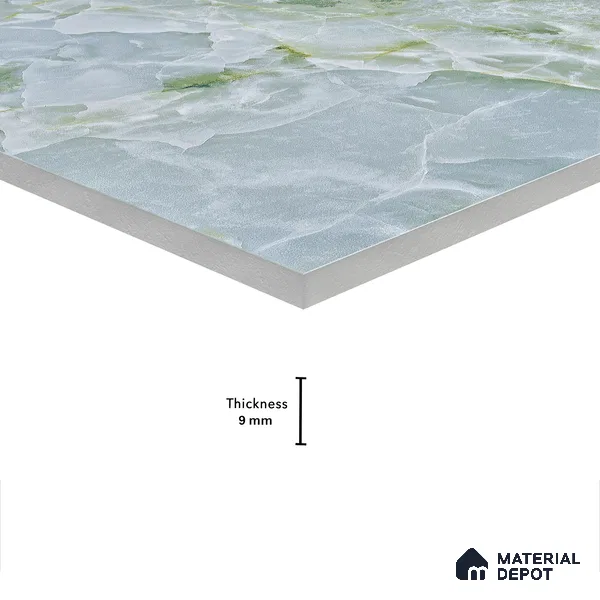 Marble Wall & Floor Tile TL 05147 Marblis Jade Cascade 4 ft x 2 ft Vitrified Endless Glossy Finish - 9 mm (Random 4) | Suitable for Living Room, Bedroom & Bathroom