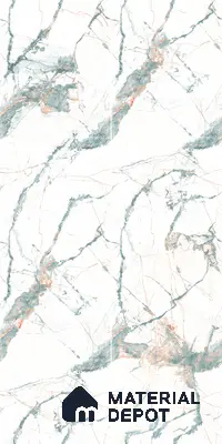 Marble Wall & Floor Tile TL 05146 Marblis Aqua Vein 4 ft x 2 ft Vitrified Endless Glossy Finish - 9 mm (Random 3) | Suitable for Living Room, Bedroom & Bathroom
