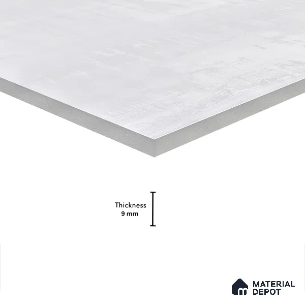 Marble Wall & Floor Tile TL 05124 B Marblis White Opal 4 ft x 2 ft  Vitrified Metallic Finish - 9 mm (Random 4) | Suitable for Living Room, Bedroom & Bathroom