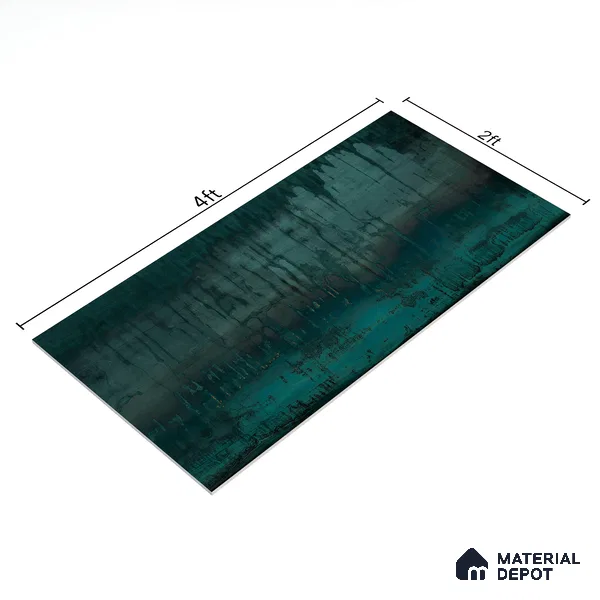 Marble Wall & Floor Tile TL 05124 Marblis Marine Elegance 4 ft x 2 ft  Vitrified Metallic Finish - 9 mm (Random 4) | Suitable for Living Room, Bedroom & Bathroom