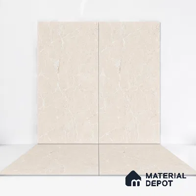 Marble Wall & Floor Tile TL 05160 Marblis Mirage Dune 4 ft x 2 ft Vitrified Carving Matte Finish - 9 mm (Random 4) | Suitable for Living Room, Bedroom & Bathroom