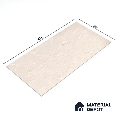 Marble Wall & Floor Tile TL 05160 Marblis Mirage Dune 4 ft x 2 ft Vitrified Carving Matte Finish - 9 mm (Random 4) | Suitable for Living Room, Bedroom & Bathroom