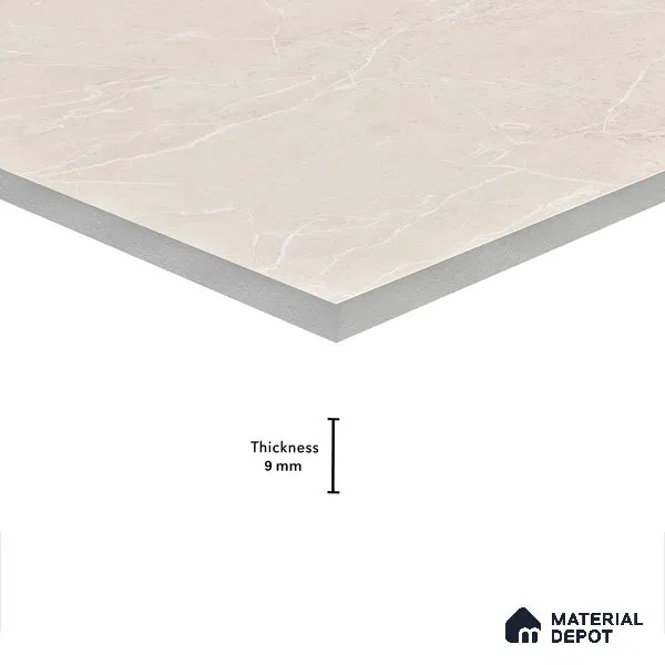 Marble Wall & Floor Tile TL 05160 Marblis Mirage Dune 4 ft x 2 ft Vitrified Carving Matte Finish - 9 mm (Random 4) | Suitable for Living Room, Bedroom & Bathroom