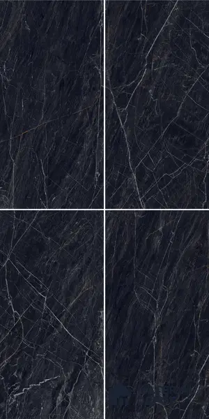 Marble Wall & Floor Tile TL 05148 Marblis Obsidian Veil 4 ft x 2 ft Vitrified High Gloss Finish - 9 mm (Random 4) | Suitable for Living Room, Bedroom & Bathroom