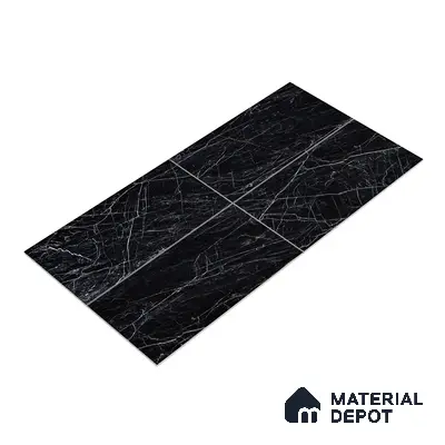 Marble Wall & Floor Tile TL 05148 Marblis Obsidian Veil 4 ft x 2 ft Vitrified  High Gloss Finish - 9 mm (Random 4) | Suitable for Living Room, Bedroom & Bathroom