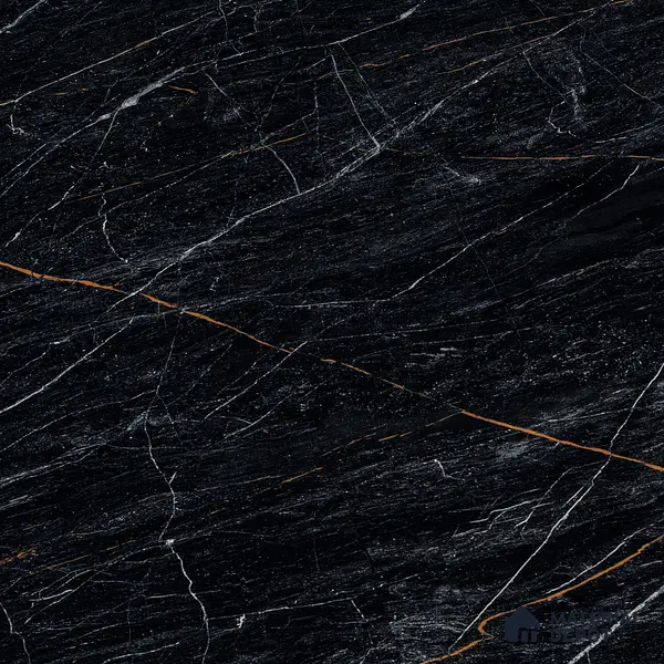 Marble Wall & Floor Tile TL 05148 Marblis Obsidian Veil 4 ft x 2 ft Vitrified High Gloss Finish - 9 mm (Random 4) | Suitable for Living Room, Bedroom & Bathroom