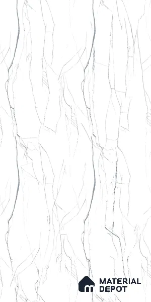 Marble Wall & Floor Tile TL 05113 B Marblis White Radiance 4 ft x 2 ft Vitrified Endless Carving Matte Finish - 9 mm (Random 4) | Suitable for Living Room, Bedroom & Bathroom