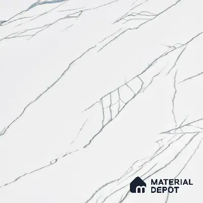 Marble Wall & Floor Tile TL 05113 B Marblis White Radiance 4 ft x 2 ft Vitrified Endless Carving Matte Finish - 9 mm (Random 4) | Suitable for Living Room, Bedroom & Bathroom