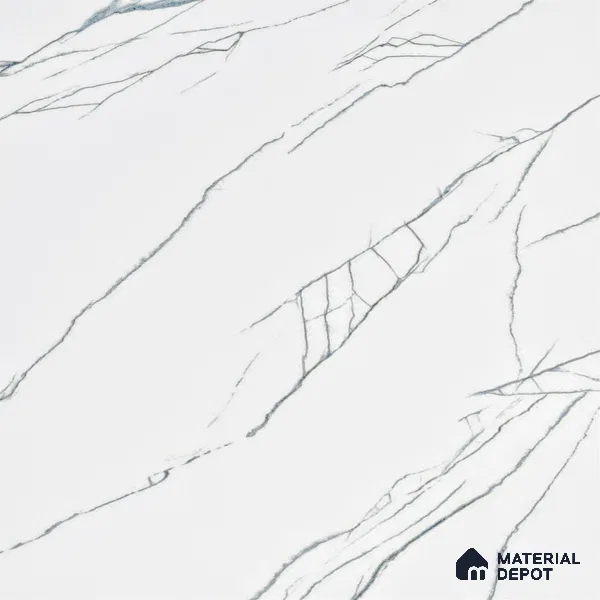 Marble Wall & Floor Tile TL 05113 B Marblis White Radiance 4 ft x 2 ft Vitrified Endless Carving Matte Finish - 9 mm (Random 4) | Suitable for Living Room, Bedroom & Bathroom