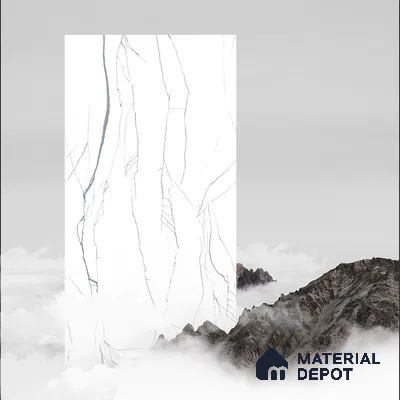 Marble Wall & Floor Tile TL 05113 Marblis Pearl Whisper 4 ft x 2 ft Vitrified Endless Glossy Finish - 9 mm (Random 4) | Suitable for Living Room, Bedroom & Bathroom