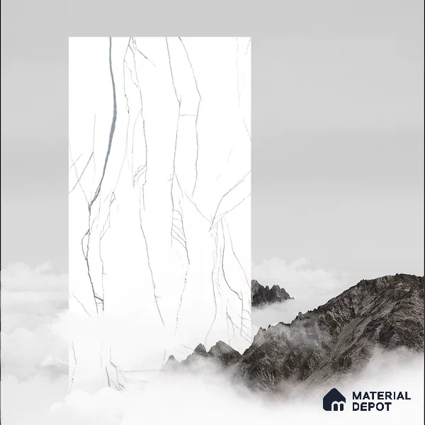 Marble Wall & Floor Tile TL 05113 Marblis Pearl Whisper 4 ft x 2 ft Vitrified Endless Glossy Finish - 9 mm (Random 4) | Suitable for Living Room, Bedroom & Bathroom