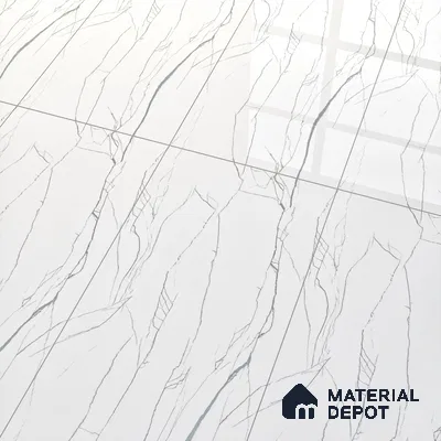 Marble Wall & Floor Tile TL 05113 Marblis Pearl Whisper 4 ft x 2 ft Vitrified Endless Glossy Finish - 9 mm (Random 4) | Suitable for Living Room, Bedroom & Bathroom