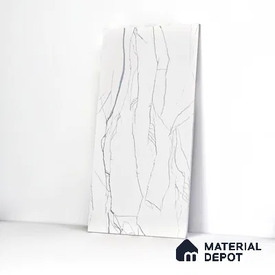 Marble Wall & Floor Tile TL 05113 Marblis Pearl Whisper 4 ft x 2 ft Vitrified Endless Glossy Finish - 9 mm (Random 4) | Suitable for Living Room, Bedroom & Bathroom