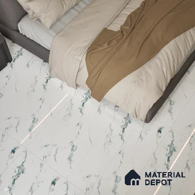 Marble Wall & Floor Tile TL 05145 Marblis Polar Mist 4 ft x 2 ft Vitrified Endless Glossy Finish - 9 mm (Random 4) | Suitable for Living Room, Bedroom & Bathroom