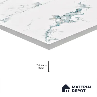 Marble Wall & Floor Tile TL 05145 Marblis Polar Mist 4 ft x 2 ft Vitrified Endless Glossy Finish - 9 mm (Random 4) | Suitable for Living Room, Bedroom & Bathroom