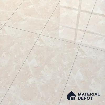 Marble Wall & Floor Tile TL 05137 Marblis Sandstone Elegance 4 ft x 2 ft Vitrified Endless Glossy Finish - 9 mm (Random 4) | Suitable for Living Room, Bedroom & Bathroom