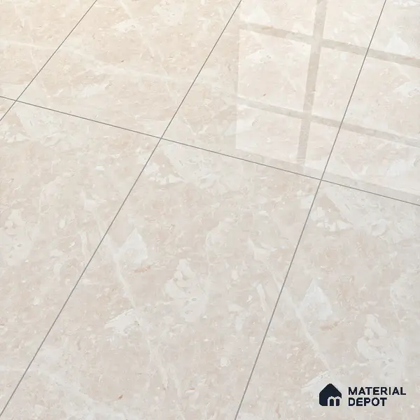 Marble Wall & Floor Tile TL 05137 Marblis Sandstone Elegance 4 ft x 2 ft Vitrified Endless Glossy Finish - 9 mm (Random 4) | Suitable for Living Room, Bedroom & Bathroom