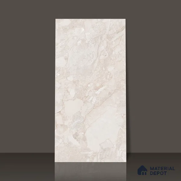 Marble Wall & Floor Tile TL 05116 B Marblis Amber Marble 4 ft x 2 ft Vitrified Endless Carving Matte Finish - 9 mm (Random 4) | Suitable for Living Room, Bedroom & Bathroom