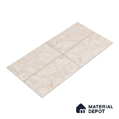 Marble Wall & Floor Tile TL 05116 B Marblis Amber Marble 4 ft x 2 ft Vitrified Endless Carving Matte Finish - 9 mm (Random 4) | Suitable for Living Room, Bedroom & Bathroom